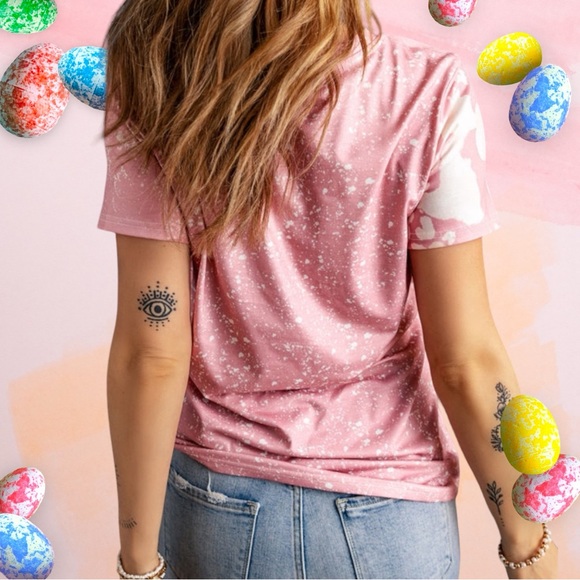 Easter chenille bunny Tee S M L - Picture 4 of 7